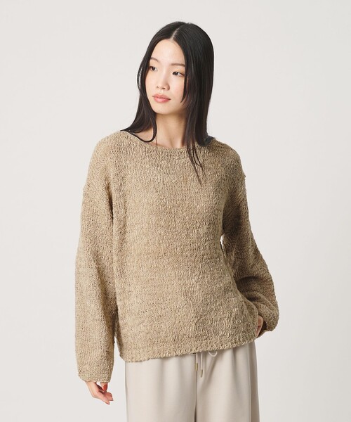 BEAUTY&YOUTH UNITED ARROWS(ビューティーアンドユースユナイテッドアローズ)の「テープヤーン ニットプルオーバー ウォッシャブル(ニット/セーター・レディース・オフホワイト/ベージュ/ブラック・FREE)」の11枚目の写真