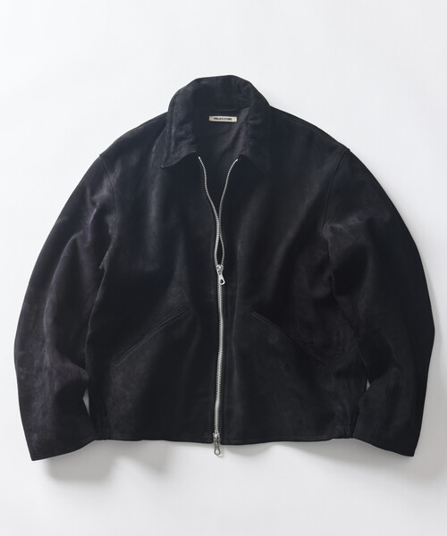 FREAK'S STORE(フリークスストア)の「ゴートレザー スエード シングルライダース/ジップブルゾン(ブルゾン・メンズ・ブラウン/ブラック・LARGE/MEDIUM/SMALL)」の2枚目の写真