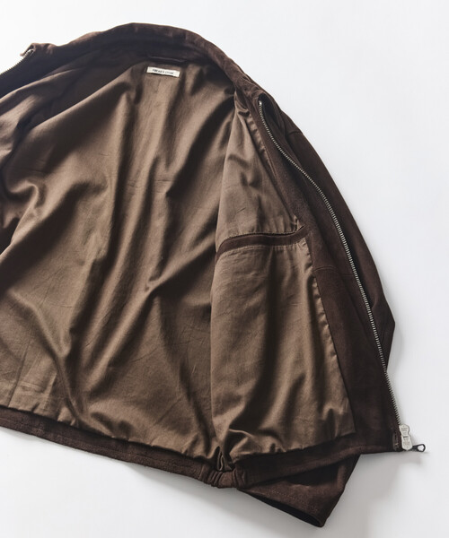 FREAK'S STORE(フリークスストア)の「ゴートレザー スエード シングルライダース/ジップブルゾン(ブルゾン・メンズ・ブラウン/ブラック・LARGE/MEDIUM/SMALL)」の8枚目の写真