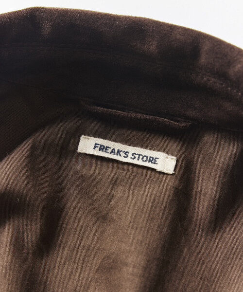 FREAK'S STORE(フリークスストア)の「ゴートレザー スエード シングルライダース/ジップブルゾン(ブルゾン・メンズ・ブラウン/ブラック・LARGE/MEDIUM/SMALL)」の10枚目の写真