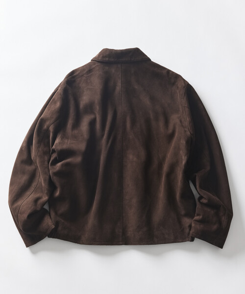 FREAK'S STORE(フリークスストア)の「ゴートレザー スエード シングルライダース/ジップブルゾン(ブルゾン・メンズ・ブラウン/ブラック・LARGE/MEDIUM/SMALL)」の12枚目の写真
