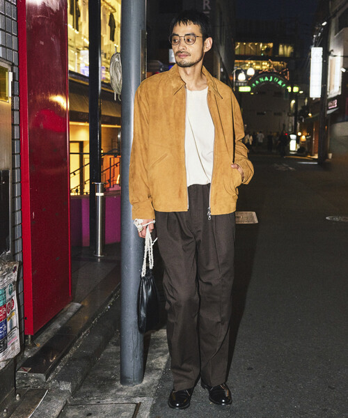 FREAK'S STORE(フリークスストア)の「ゴートレザー スエード シングルライダース/ジップブルゾン(ブルゾン・メンズ・ブラウン/ブラック・LARGE/MEDIUM/SMALL)」の16枚目の写真