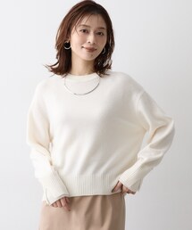 ウールカシミヤデザインニット