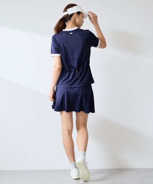 JUN&ROPE'（ジュンアンドロペ）の「フラミンゴプリント半袖プルオーバー/セットアップ対応・UV・吸水速乾（Tシャツ/カットソー・レディース・ネイビー/ホワイト・M/L/S）」の17枚目の写真