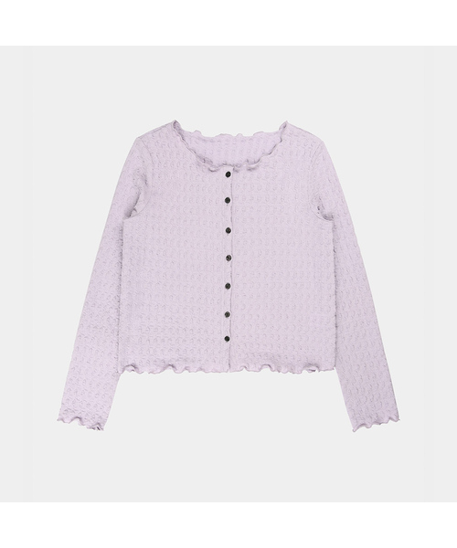 PIGMENT(ピグメント)の「エンボナールナリカーディガン (YZCD2607115)(カーディガン/ボレロ・レディース・ブラック/パープル/クリーム・FREE)」の3枚目の写真