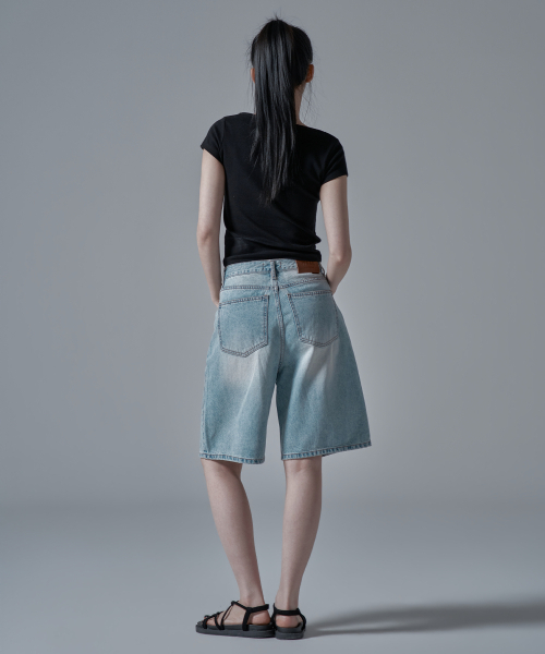 WAARFORWOMAN(ワール・フォー・ウーマン)の「W1136 デニムショートパンツ_ライトブルー(その他パンツ・レディース・その他・SMALL)」の5枚目の写真