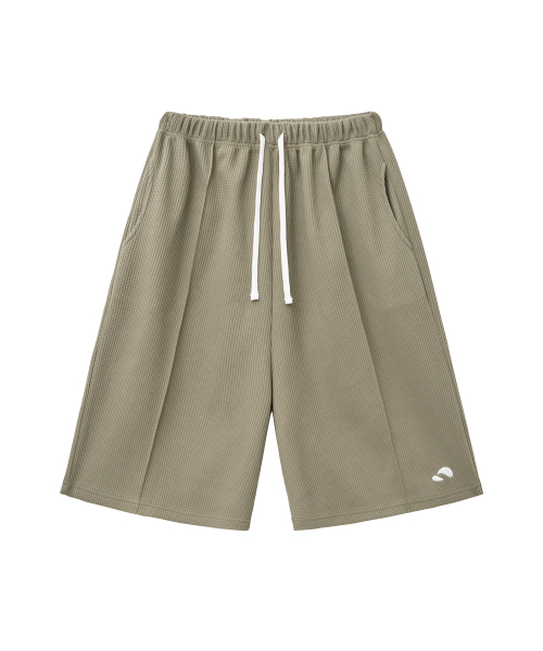 TURTLEBACK(タートルバック)の「ワッフルピンタックワイド8分丈バミューダパンツ_カーキ(その他パンツ・メンズ・その他・LARGE/X-LARGE)」の5枚目の写真