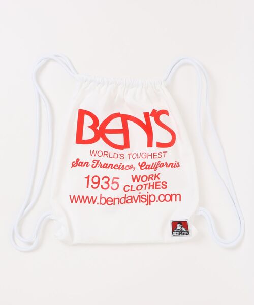 BEN DAVIS(ベンデイビス)の「【BEN DAVIS/ベンデイビス】【A4サイズが余裕をもって収納可能】プリントナップサック リュック 巾着 プリントバッグ フェス 軽量 サブバッグ 通学 部活 ユニセックス(バックパック/リュック・メンズ・ブラック系その他/ホワイト系その他/ホワイト系その他2/ブラック系その他2/ホワイト系その他3/グレー系その他3/ブラック系その他3・FREE)」の3枚目の写真