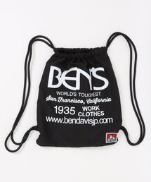 【BEN DAVIS/ベンデイビス】【A4サイズが余裕をもって収納可能】プリントナップサック リュック 巾着 プリントバッグ フェス 軽量 サブバッグ 通学 部活 ユニセックス