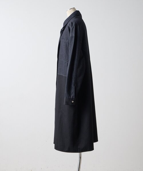 ear PAPILLONNER(イアパピヨネ)の「タイ付きデニムシャツワンピース【SUM1 STYLE】(ワンピース・レディース・ブラック・FREE)」の10枚目の写真