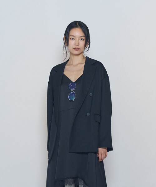 1er Arrondissement(プルミエアロンディスモン)の「ウールリラックスジャケット(テーラードジャケット・レディース・ブラウン/ブラック・38/36)」の2枚目の写真