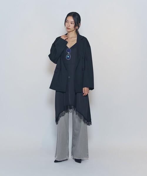 1er Arrondissement(プルミエアロンディスモン)の「ウールリラックスジャケット(テーラードジャケット・レディース・ブラウン/ブラック・38/36)」の6枚目の写真