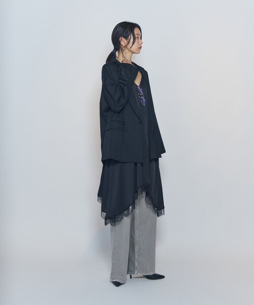 1er Arrondissement(プルミエアロンディスモン)の「ウールリラックスジャケット(テーラードジャケット・レディース・ブラウン/ブラック・38/36)」の8枚目の写真