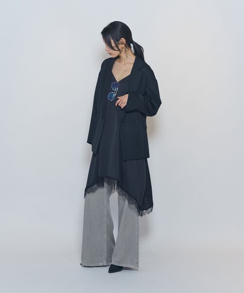 1er Arrondissement(プルミエアロンディスモン)の「ウールリラックスジャケット(テーラードジャケット・レディース・ブラウン/ブラック・38/36)」の10枚目の写真