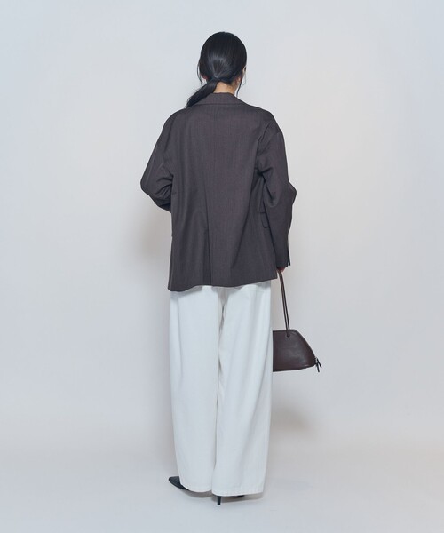 1er Arrondissement(プルミエアロンディスモン)の「ウールリラックスジャケット(テーラードジャケット・レディース・ブラウン/ブラック・38/36)」の16枚目の写真