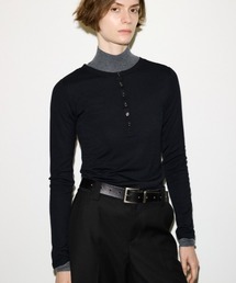 SHEER FINE FIT HENLEY TOPS シアーファインフィットヘンリートップス 秋服