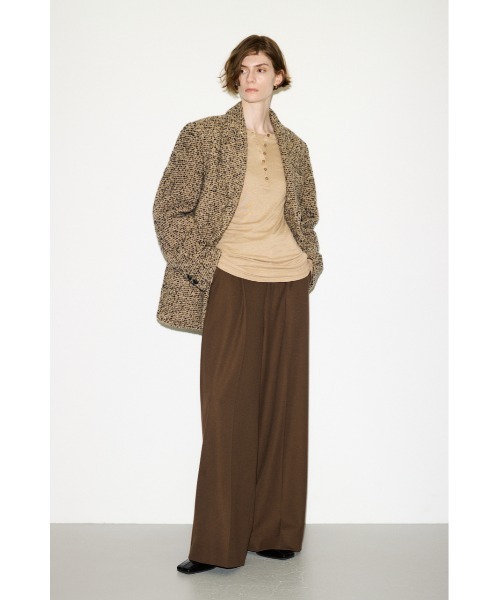 THROW by SLY(スローバイスライ)の「SHEER FINE FIT HENLEY TOPS シアーファインフィットヘンリートップス 秋服(Tシャツ/カットソー・レディース・ブルー/杢グレー/ベージュ/バーガンディー/ブラック・FREE)」の10枚目の写真