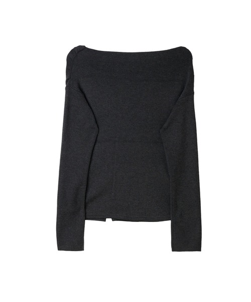 Her lip to（ハーリップトゥー）の「Asymmetrical Tucked Knit Top（Tシャツ/カットソー・レディース・グレー/ブラウン・S/M）」の15枚目の写真