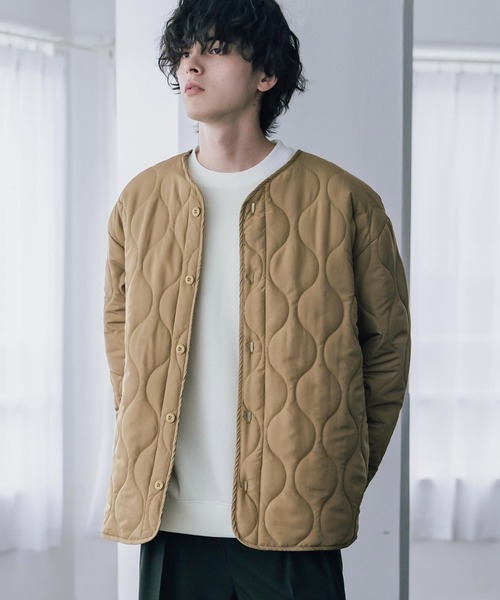 Rocky Monroe(ロッキーモンロー)の「オーバーサイズ M-65中綿キルティングライナーノーカラージャケット(ブルゾン・メンズ・ベージュ/ブラック/オフホワイト/カーキ・XL/L/M)」の18枚目の写真
