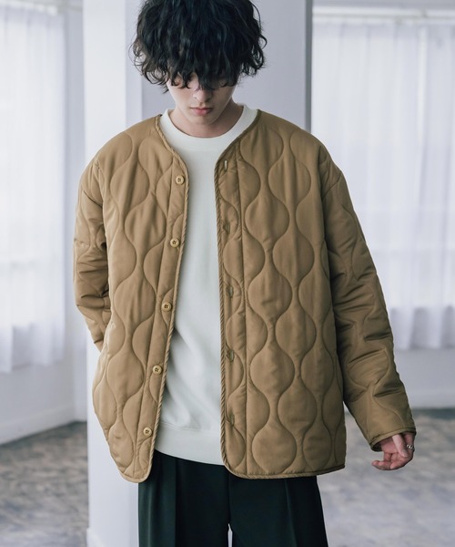 Rocky Monroe(ロッキーモンロー)の「オーバーサイズ M-65中綿キルティングライナーノーカラージャケット(ブルゾン・メンズ・ベージュ/ブラック/オフホワイト/カーキ・XL/L/M)」の19枚目の写真