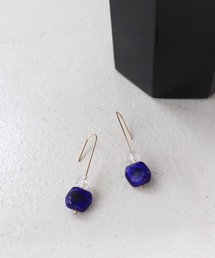 カラーマーブルフックピアス