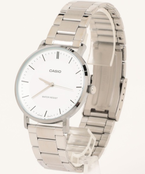 CASIO(カシオ)の「CASIO カシオ/ コンケーブダイヤル 40mm 3針 メタル腕時計 ラウンドフェイス /// MTPメタルシリーズ(アナログ腕時計・メンズ・ブラック×シルバー/シルバー・FREE)」の1枚目の写真