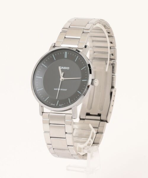 CASIO(カシオ)の「CASIO カシオ/ コンケーブダイヤル 40mm 3針 メタル腕時計 ラウンドフェイス /// MTPメタルシリーズ(アナログ腕時計・メンズ・ブラック×シルバー/シルバー・FREE)」の5枚目の写真