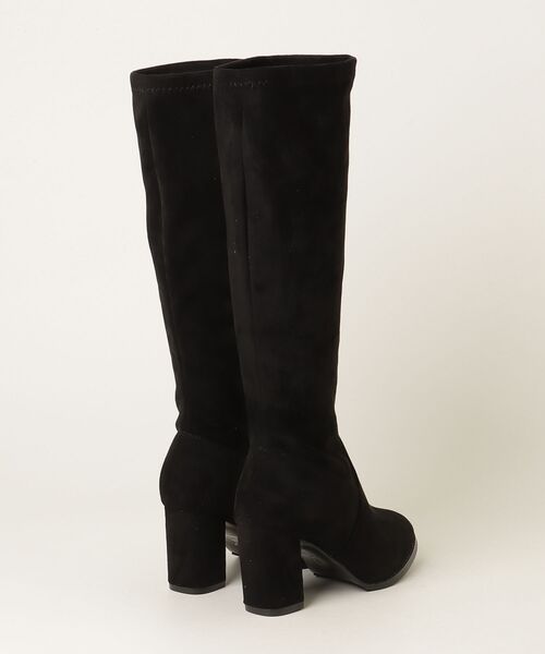 AAA+(サンエープラス)の「+7.5cm チャンキーヒールストレッチロングブーツ(ブーツ・レディース・ブラック系1・L/M/LL)」の2枚目の写真