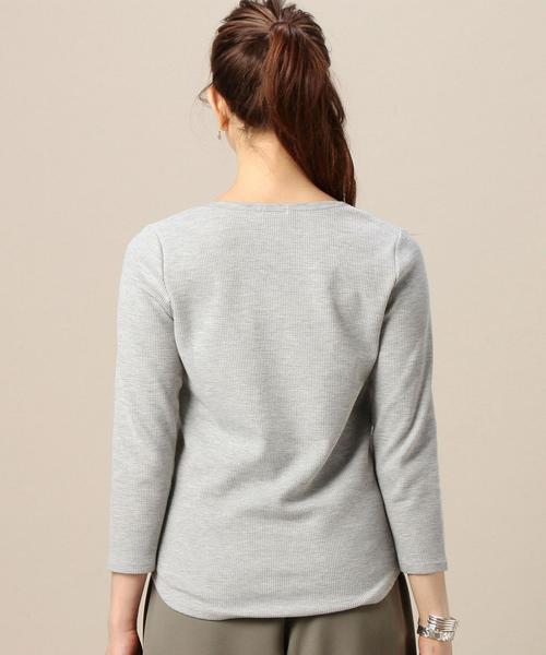 BEAUTY&YOUTH UNITED ARROWS（ビューティーアンドユースユナイテッドアローズ）の「BY TCワッフルUネックロングスリーブ/サーマル ◆（Tシャツ/カットソー・レディース・ホワイト/ライトグレー/ネイビー・フリー）」の10枚目の写真