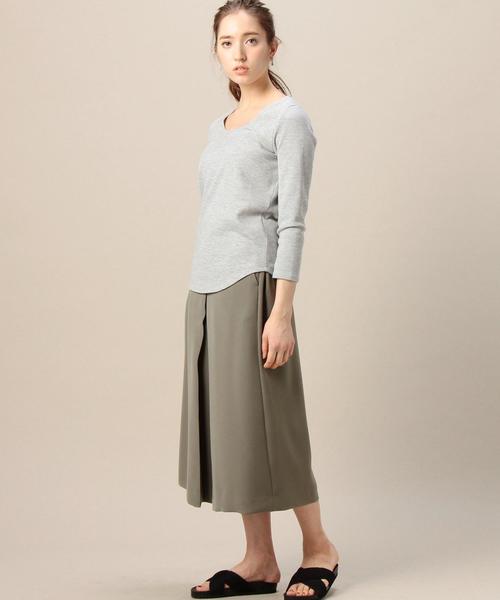 BEAUTY&YOUTH UNITED ARROWS（ビューティーアンドユースユナイテッドアローズ）の「BY TCワッフルUネックロングスリーブ/サーマル ◆（Tシャツ/カットソー・レディース・ホワイト/ライトグレー/ネイビー・フリー）」の13枚目の写真