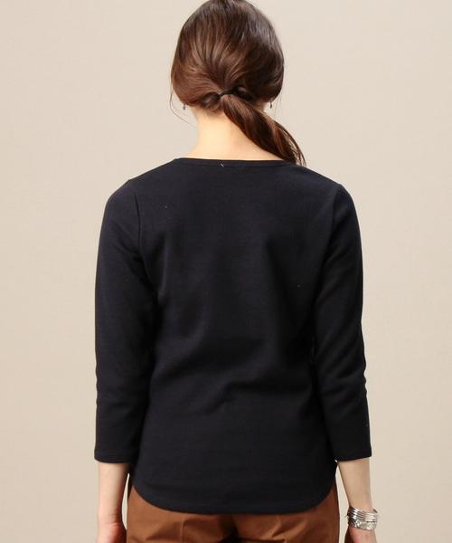 BEAUTY&YOUTH UNITED ARROWS（ビューティーアンドユースユナイテッドアローズ）の「BY TCワッフルUネックロングスリーブ/サーマル ◆（Tシャツ/カットソー・レディース・ホワイト/ライトグレー/ネイビー・フリー）」の8枚目の写真