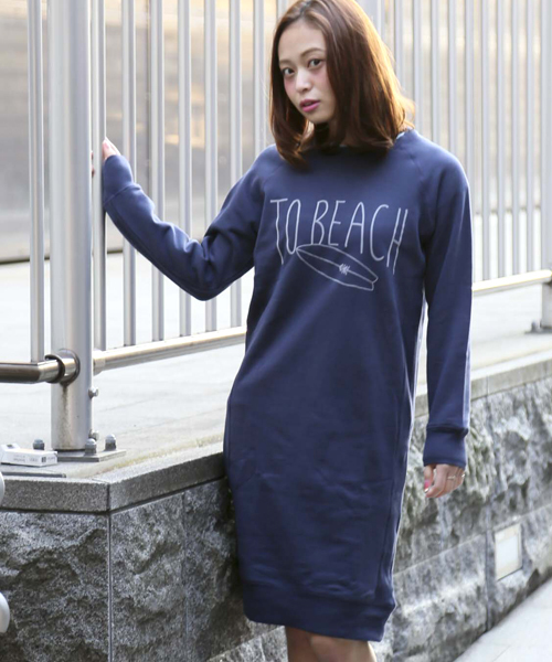 Denime（ドゥニーム）の「スウェットマキシワンピ-BEACH-（ワンピース・レディース・杢グレー/ネイビー/オートミール・FREE）」の21枚目の写真
