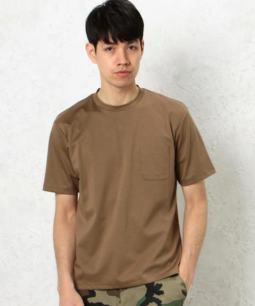 green label relaxing（グリーンレーベルリラクシング）の「KC HI/PONTE REG C/N S/S Tシャツ◆（Tシャツ/カットソー・メンズ・ホワイト/グレー/ブラウン/ネイビー/ブラック/ロイヤルブルー/ダークグレー/オリーブ・MEDIUM/SMALL/LARGE/X-LARGE）」の6枚目の写真