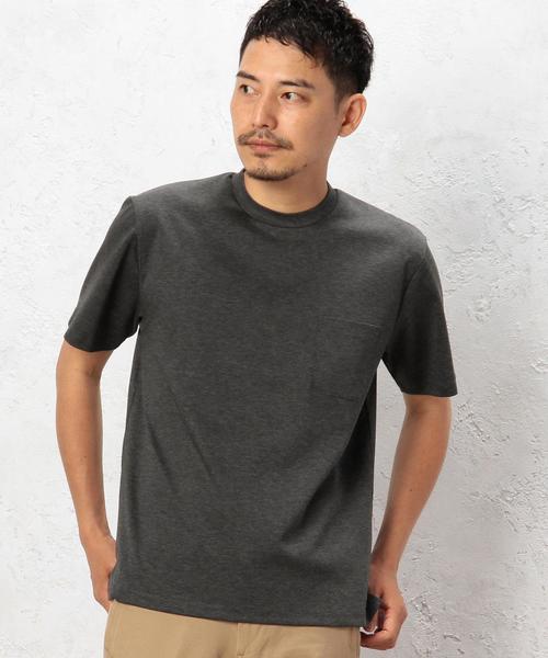 green label relaxing（グリーンレーベルリラクシング）の「KC HI/PONTE REG C/N S/S Tシャツ◆（Tシャツ/カットソー・メンズ・ホワイト/グレー/ブラウン/ネイビー/ブラック/ロイヤルブルー/ダークグレー/オリーブ・MEDIUM/SMALL/LARGE/X-LARGE）」の5枚目の写真