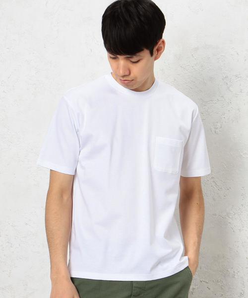 green label relaxing（グリーンレーベルリラクシング）の「KC HI/PONTE REG C/N S/S Tシャツ◆（Tシャツ/カットソー・メンズ・ホワイト/グレー/ブラウン/ネイビー/ブラック/ロイヤルブルー/ダークグレー/オリーブ・MEDIUM/SMALL/LARGE/X-LARGE）」の9枚目の写真