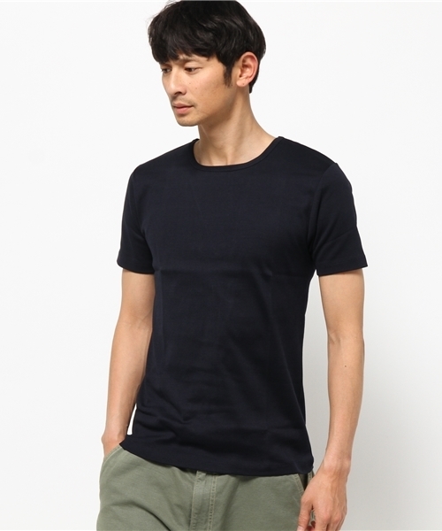 Letroyes(ルトロワ)の「Letroyes コットンクルーネック半袖Tシャツ(Tシャツ/カットソー)」|ネイビー