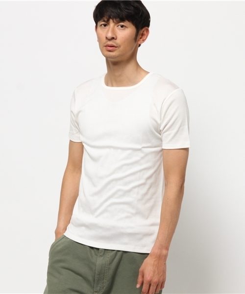 Letroyes（ルトロワ）の「Letroyes コットンクルーネック半袖Tシャツ（Tシャツ/カットソー・メンズ・ネイビー/ホワイト/グレー・LARGE/MEDIUM）」の2枚目の写真