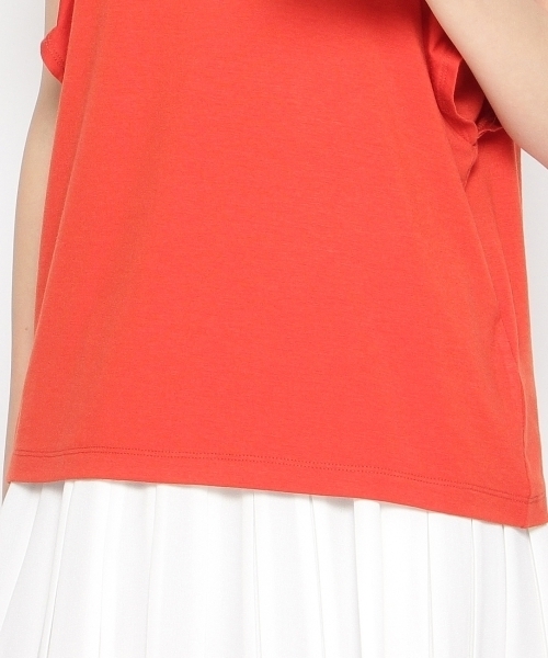 AG by aquagirl(エージーバイアクアガール)の「ラッフルスリーブVネックカットソー(Tシャツ/カットソー・レディース・ホワイト/グリーン/レッド/ブラック/ホワイト系1/グレー/ピンク/ブラウン/ブラック系1・38)」の18枚目の写真