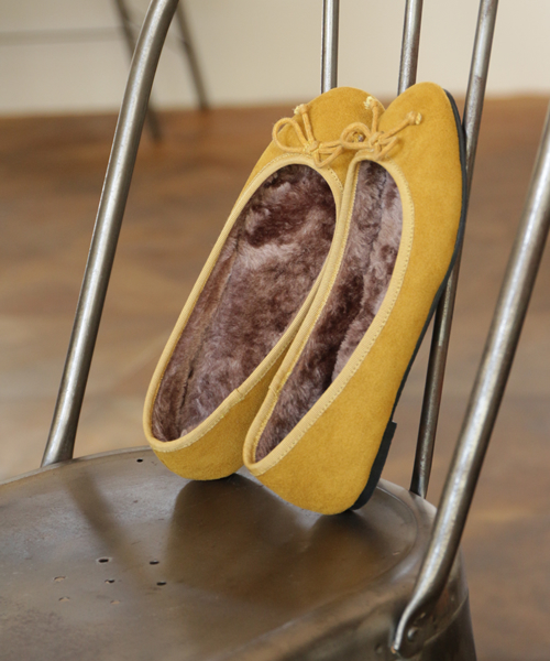 SESTO（セスト）の「インナーファーバレエシューズ（バレエシューズ・レディース・ブラック/グレー系その他/グレイッシュベージュ/マスタード/ブラウン/テラコッタ/ボルドー/レオパード・3L/M/LL/S/L）」の6枚目の写真