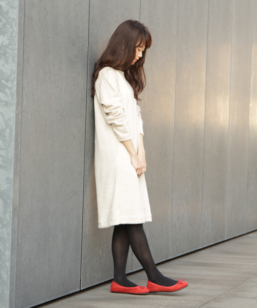 SESTO（セスト）の「インナーファーバレエシューズ（バレエシューズ・レディース・ブラック/グレー系その他/グレイッシュベージュ/マスタード/ブラウン/テラコッタ/ボルドー/レオパード・3L/M/LL/S/L）」の12枚目の写真