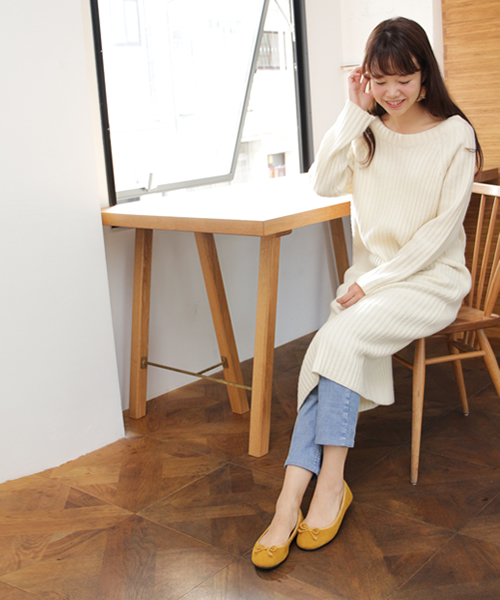 SESTO（セスト）の「インナーファーバレエシューズ（バレエシューズ・レディース・ブラック/グレー系その他/グレイッシュベージュ/マスタード/ブラウン/テラコッタ/ボルドー/レオパード・3L/M/LL/S/L）」の14枚目の写真