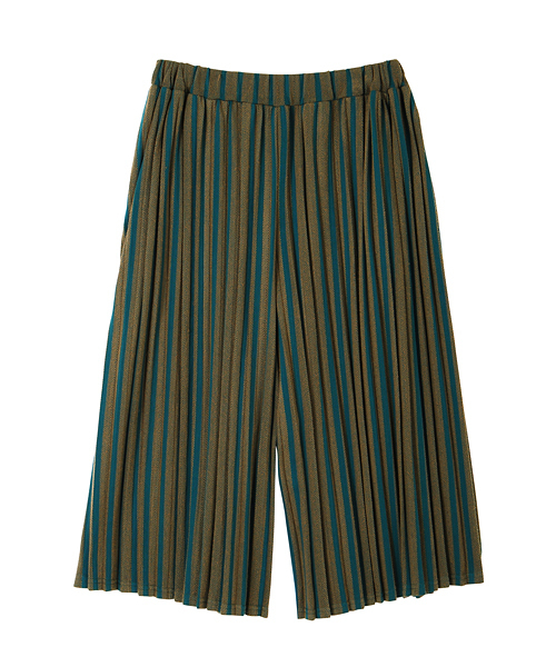 Ne-net（ネネット）の「S たてしまプリーツ（その他パンツ・レディース・グリーン/ブルー/ベージュ・02）」の6枚目の写真