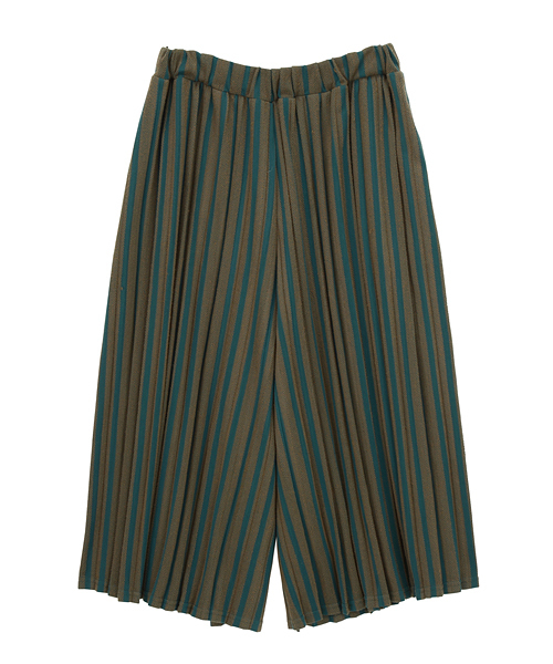 Ne-net（ネネット）の「S たてしまプリーツ（その他パンツ・レディース・グリーン/ブルー/ベージュ・02）」の7枚目の写真