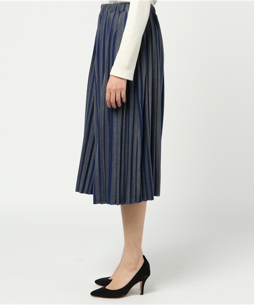 Ne-net（ネネット）の「S たてしまプリーツ（その他パンツ・レディース・グリーン/ブルー/ベージュ・02）」の10枚目の写真