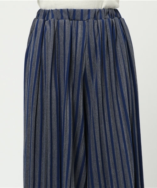 Ne-net（ネネット）の「S たてしまプリーツ（その他パンツ・レディース・グリーン/ブルー/ベージュ・02）」の12枚目の写真