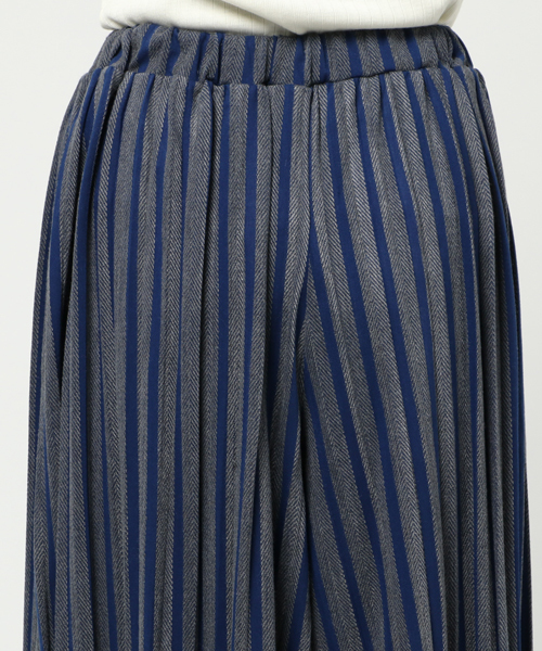 Ne-net（ネネット）の「S たてしまプリーツ（その他パンツ・レディース・グリーン/ブルー/ベージュ・02）」の13枚目の写真