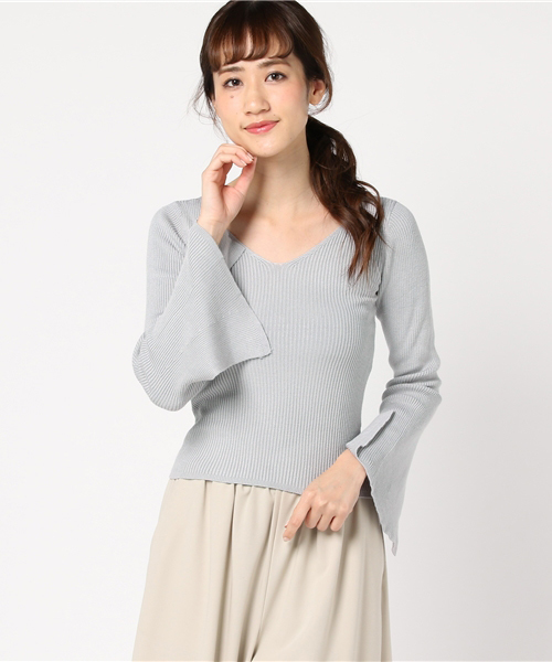 archives（アルシーヴ）の「ベルスリーブリブプルオーバー（Tシャツ/カットソー・レディース・ブラック/シルバーグレー/ピンク・MEDIUM）」の3枚目の写真