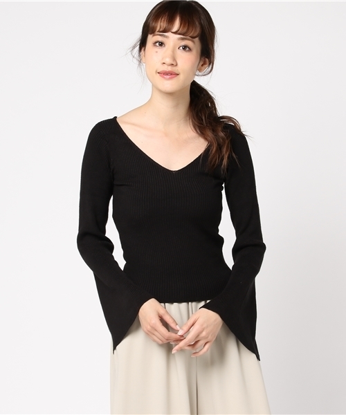 archives（アルシーヴ）の「ベルスリーブリブプルオーバー（Tシャツ/カットソー・レディース・ブラック/シルバーグレー/ピンク・MEDIUM）」の2枚目の写真