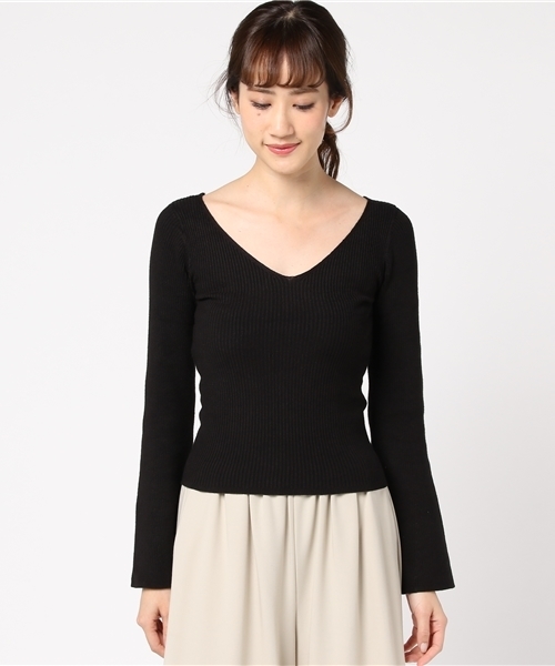 archives（アルシーヴ）の「ベルスリーブリブプルオーバー（Tシャツ/カットソー・レディース・ブラック/シルバーグレー/ピンク・MEDIUM）」の4枚目の写真