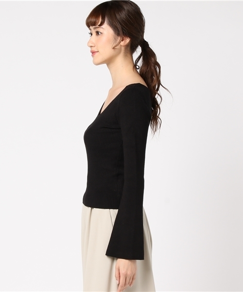 archives（アルシーヴ）の「ベルスリーブリブプルオーバー（Tシャツ/カットソー・レディース・ブラック/シルバーグレー/ピンク・MEDIUM）」の5枚目の写真